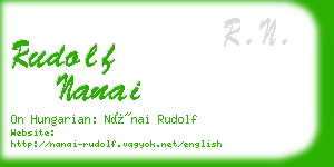 rudolf nanai business card